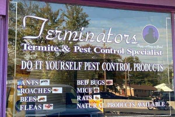 terminators diy store window